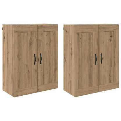 Vegghengt skap Veggmontert 2 pcs Artisan Eik 69,5 x 34 x 90 cm