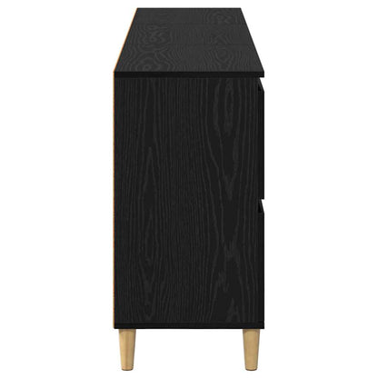 Skap 3 pcs Svart Eik 60 x 35 x 70 cm Konstruert tre