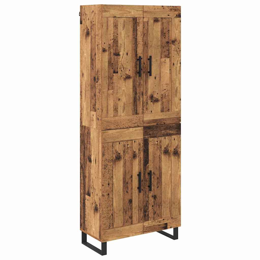 Høyskap Gammelt tre 69,5 x 34 x 180 cm Konstruert tre