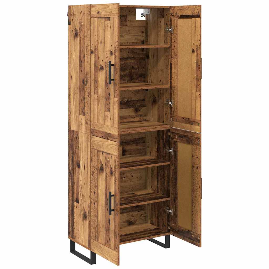 Høyskap Gammelt tre 69,5 x 34 x 180 cm Konstruert tre