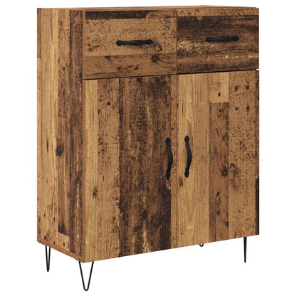Høyskap med skuff Gamle tre 69,5 x 34 x 180 cm Konstruert tre