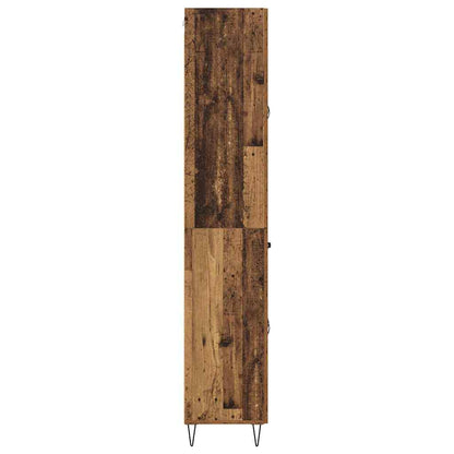 Høyskap med skuff Gamle tre 69,5 x 34 x 180 cm Konstruert tre