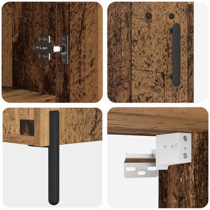 Høyskap Veggmontert Gamle tre 69,5 x 34 x 180 cm Konstruert tre