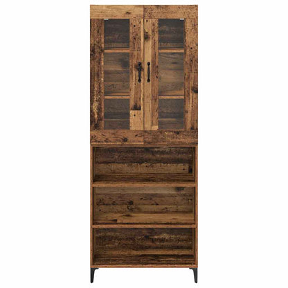 Høyskap Veggmontert Gamle tre 69,5 x 34 x 180 cm Konstruert tre