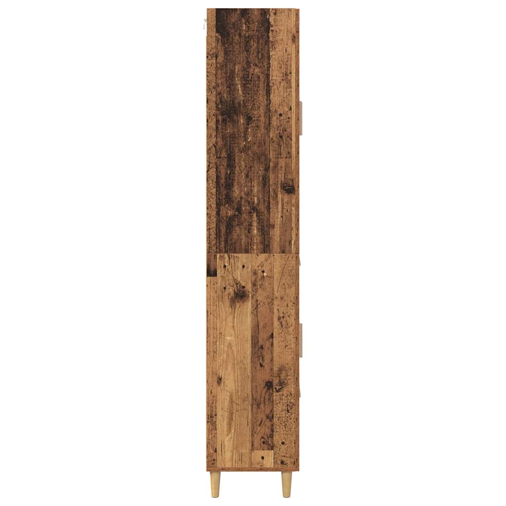 Høyskap med skuff Gamle tre 69,5 x 34 x 180 cm Konstruert tre