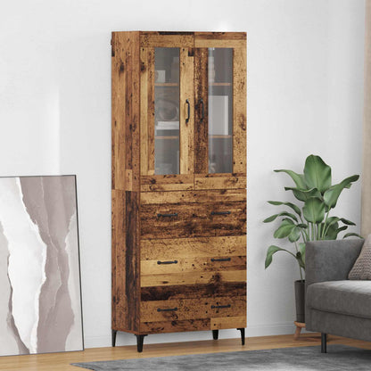 Høyskap Veggmontert Gamle tre 69,5 x 34 x 180 cm Konstruert tre
