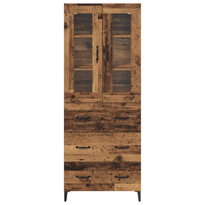 Høyskap Veggmontert Gamle tre 69,5 x 34 x 180 cm Konstruert tre