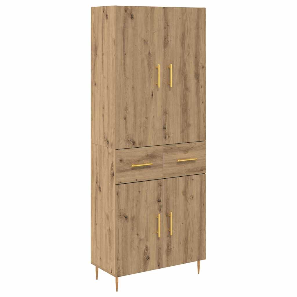 Høyskap med skuff Artisan Eik 69,5 x 34 x 180 cm Konstruert tre