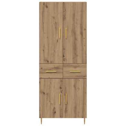 Høyskap med skuff Artisan Eik 69,5 x 34 x 180 cm Konstruert tre