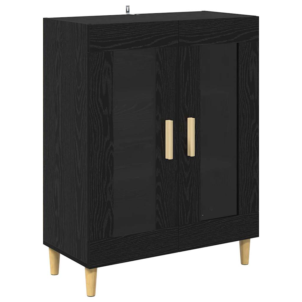 Høyskap Svart Eik 69,5 x 34 x 180 cm Konstruert tre