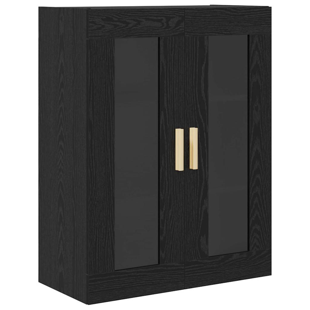Høyskap Svart Eik 69,5 x 34 x 180 cm Konstruert tre