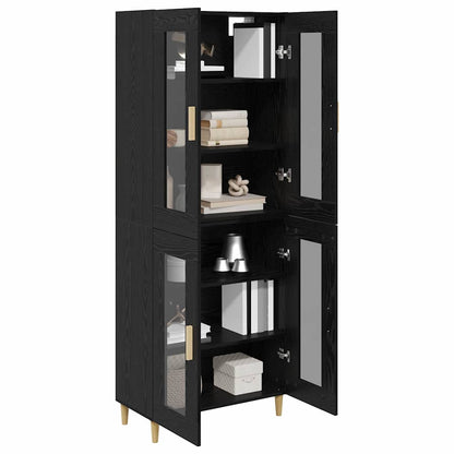 Høyskap Svart Eik 69,5 x 34 x 180 cm Konstruert tre