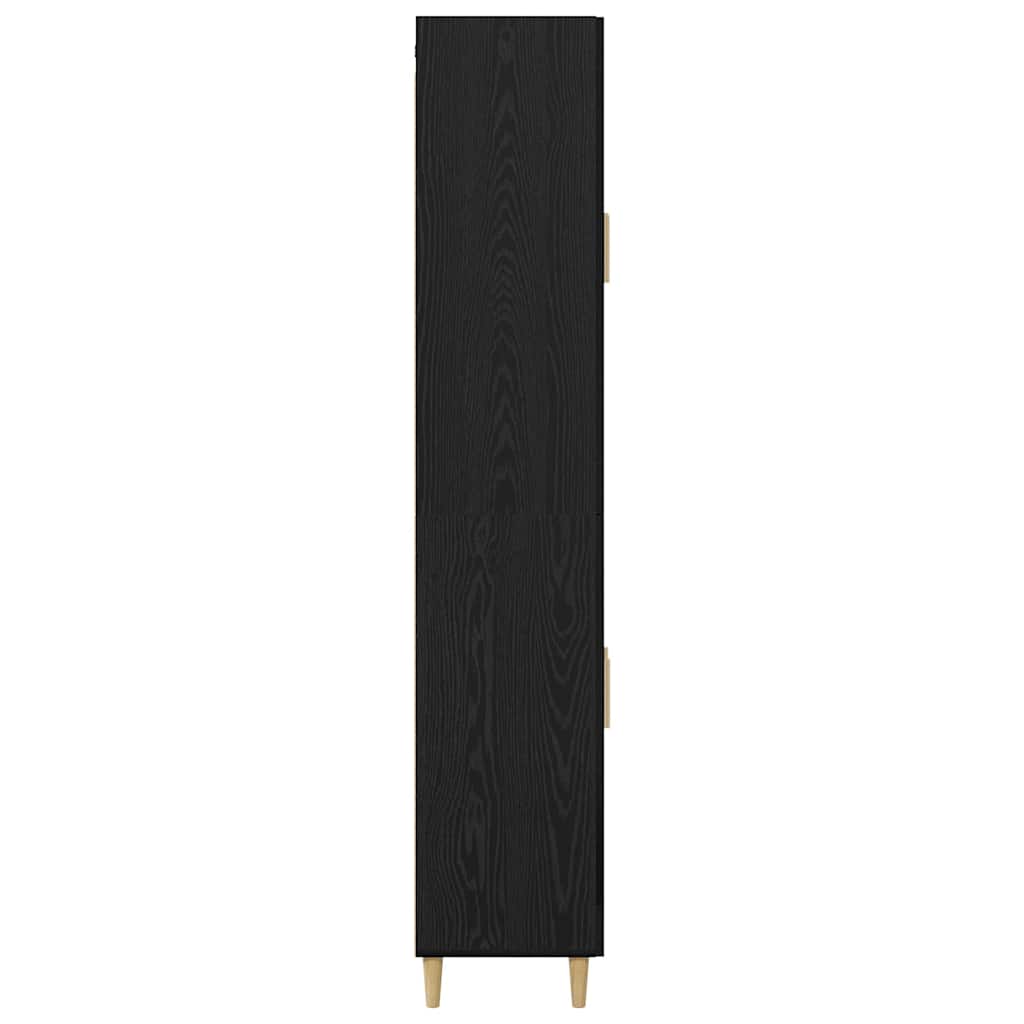 Høyskap Svart Eik 69,5 x 34 x 180 cm Konstruert tre