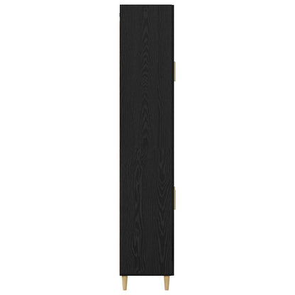 Høyskap Svart Eik 69,5 x 34 x 180 cm Konstruert tre