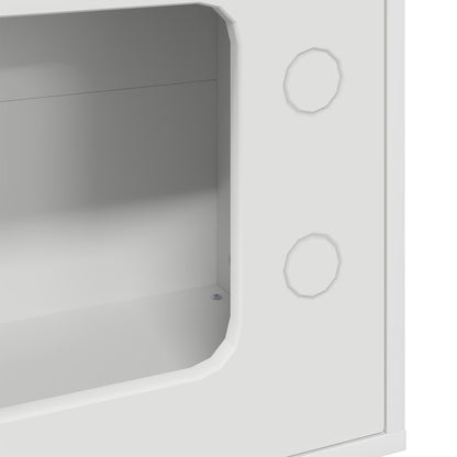 Katt Hus Hvit 51 x 30 x 52 cm Konstruert tre