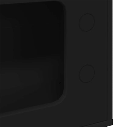 Katt Hus Svart 51 x 30 x 52 cm Konstruert tre