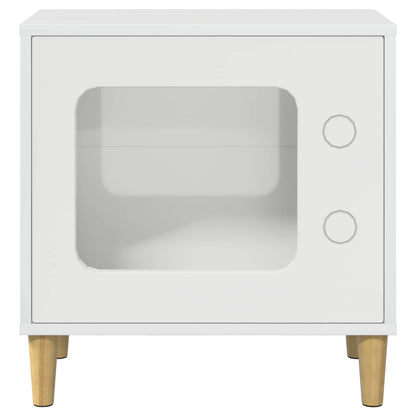 Katt Hus Glanset Hvit 51 x 30 x 52 cm Konstruert tre