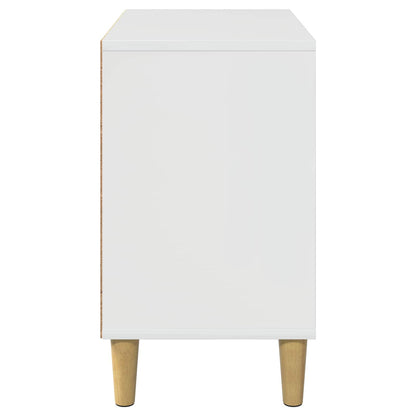 Katt Hus Glanset Hvit 51 x 30 x 52 cm Konstruert tre