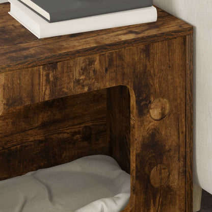 Katt Hus Røkt eik 51 x 30 x 52 cm Konstruert tre