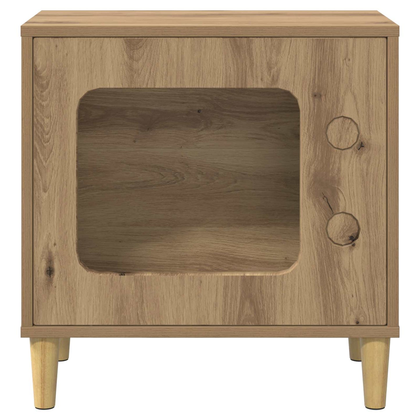 Katt Hus Kunstnerisk Eik 51 x 30 x 52 cm Konstruert tre