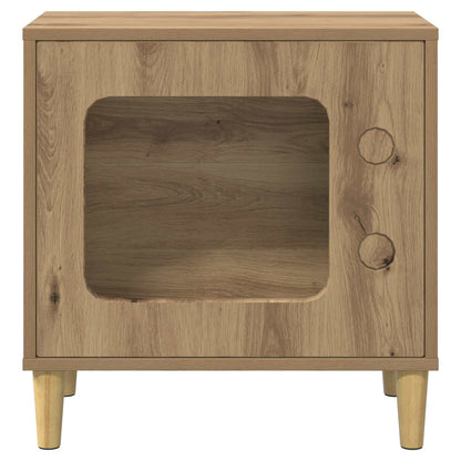 Katt Hus Kunstnerisk Eik 51 x 30 x 52 cm Konstruert tre