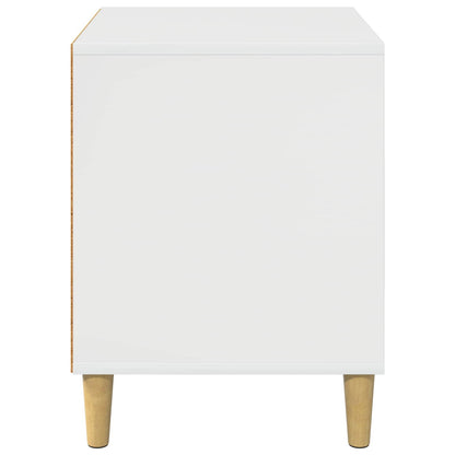 Katt Hus Glanset Hvit 42,5 x 40 x 52,5 cm Konstruert tre