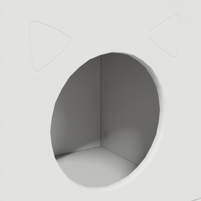 Katt Hus Hvit 72 x 42.5 x 70 cm Konstruert tre