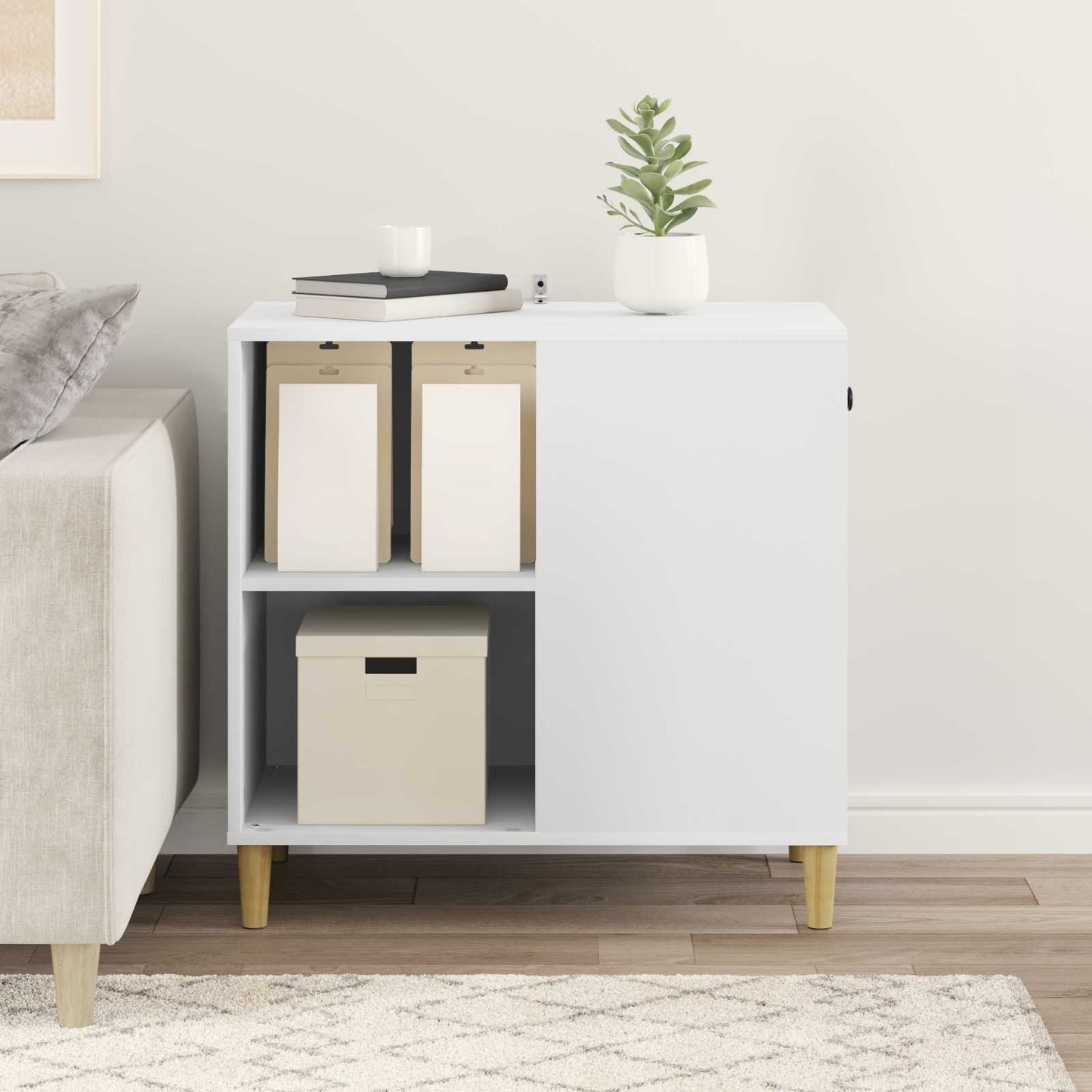 Katt Hus Hvit 72 x 42.5 x 70 cm Konstruert tre