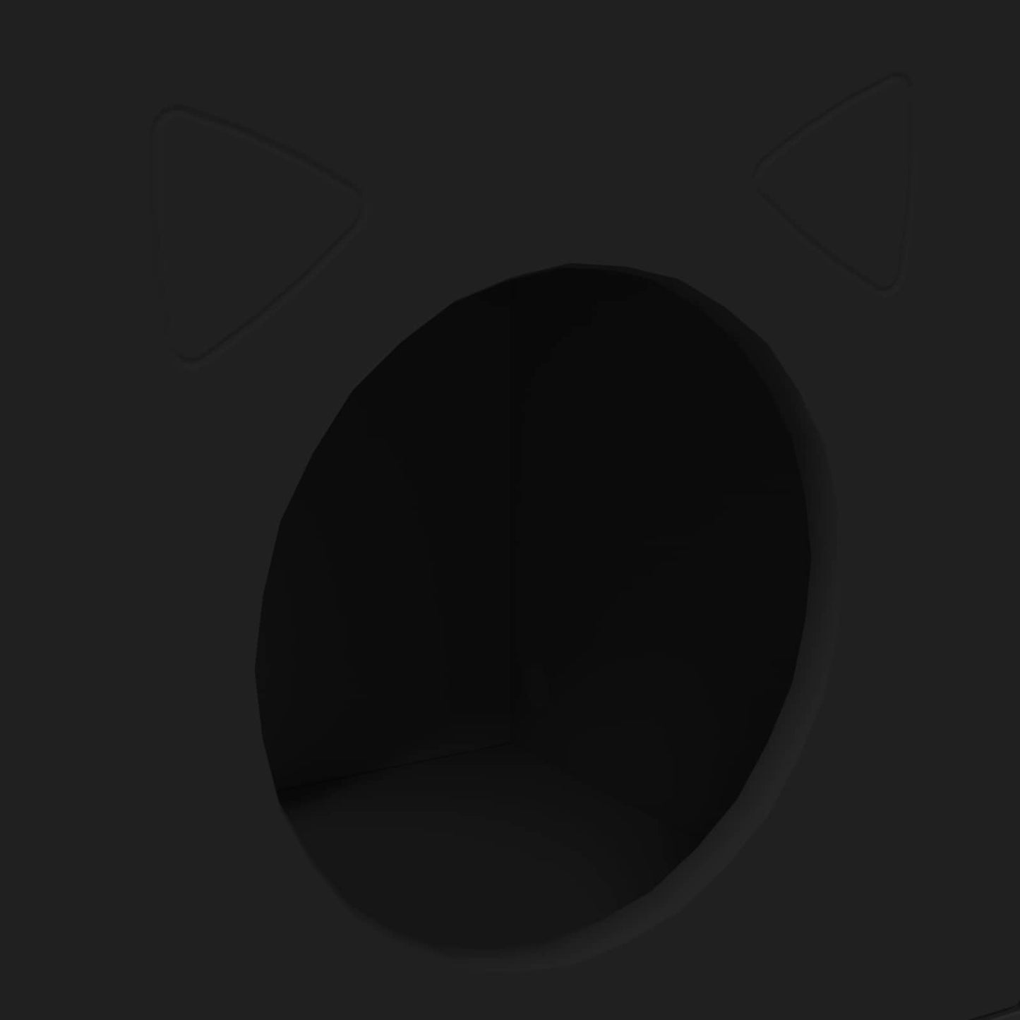 Katt Hus Svart 72 x 42.5 x 70 cm Konstruert tre