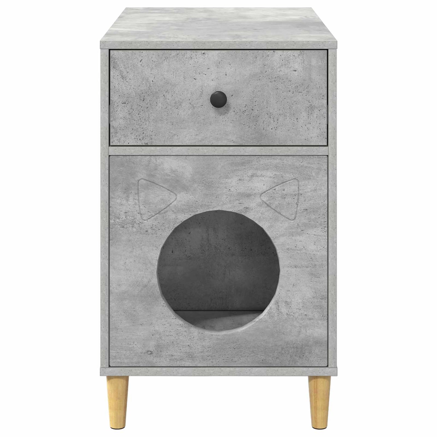 Katt Hus Betong 72 x 42.5 x 70 cm Konstruert tre