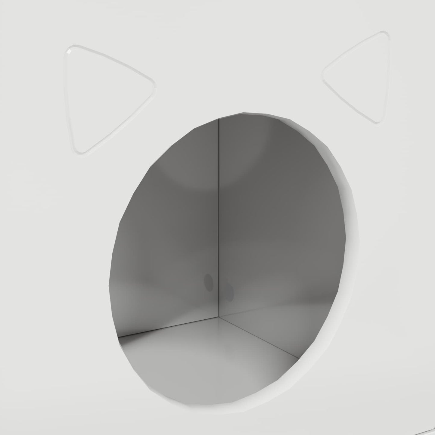 Katt Hus Glanset Hvit 72 x 42.5 x 70 cm Konstruert tre