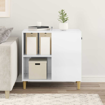 Katt Hus Glanset Hvit 72 x 42.5 x 70 cm Konstruert tre