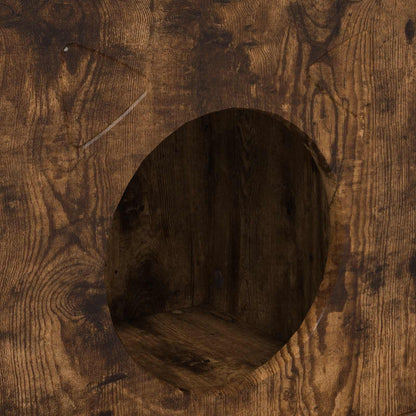 Katt Hus Røkt eik 72 x 42.5 x 70 cm Konstruert tre