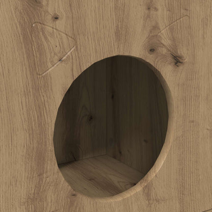 Katt Hus Kunstnerisk Eik 72 x 42.5 x 70 cm Konstruert tre