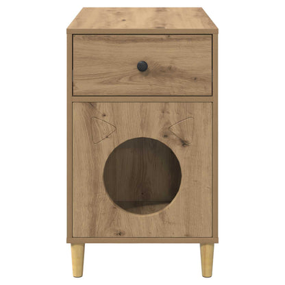 Katt Hus Kunstnerisk Eik 72 x 42.5 x 70 cm Konstruert tre