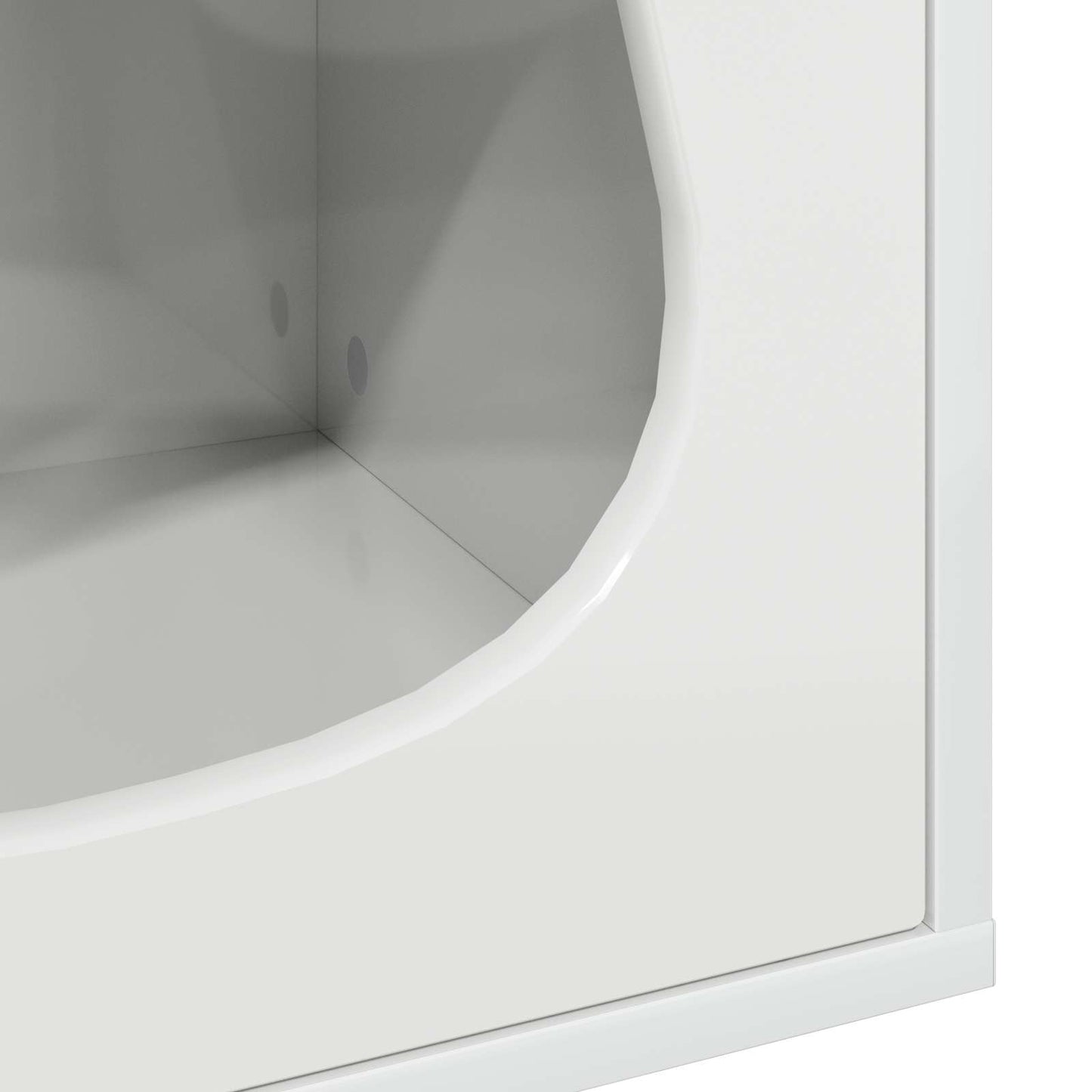 Katt Hus Glanset Hvit 42,5 x 40 x 52,5 cm Konstruert tre