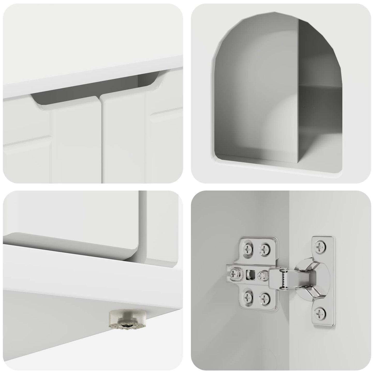 Katt Hus Hvit 85 x 55 x 50 cm Konstruert tre