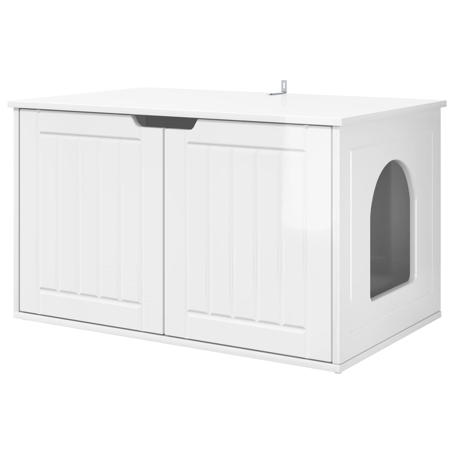 Katt Hus Glanset Hvit 85 x 55 x 50,5 cm Konstruert tre