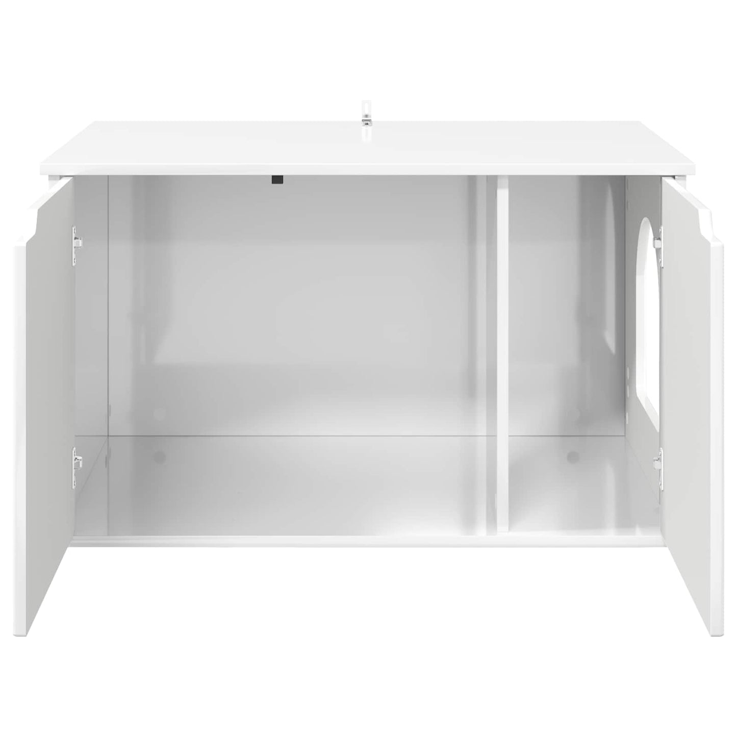 Katt Hus Glanset Hvit 85 x 55 x 50,5 cm Konstruert tre