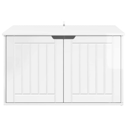Katt Hus Glanset Hvit 85 x 55 x 50,5 cm Konstruert tre