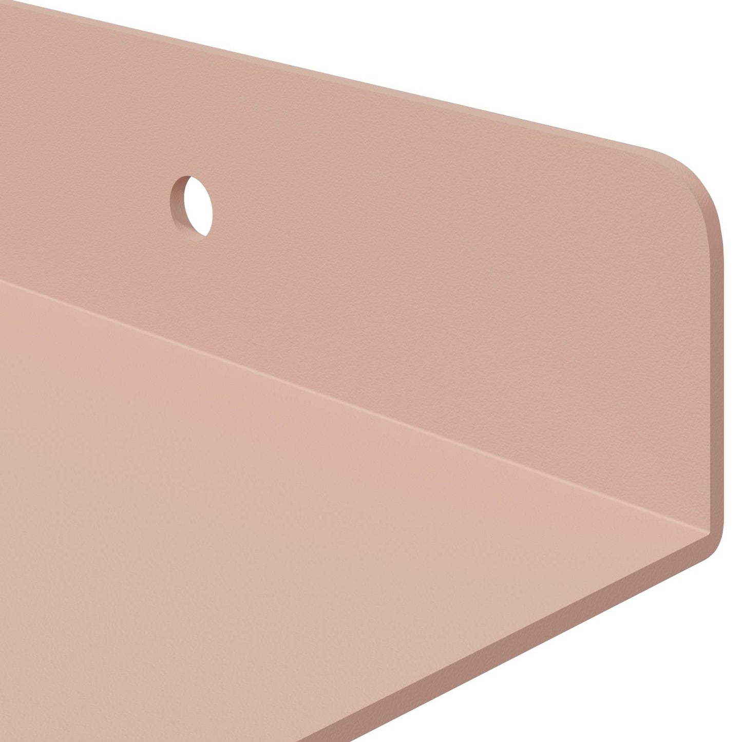 Flytende hylle Veggmontert 2 pcs Rosa 100 x 18 x 2,5 cm Stål