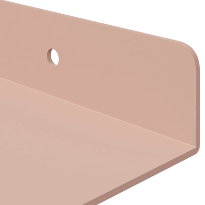 Flytende hylle Veggmontert 2 pcs Rosa 100 x 18 x 2,5 cm Stål