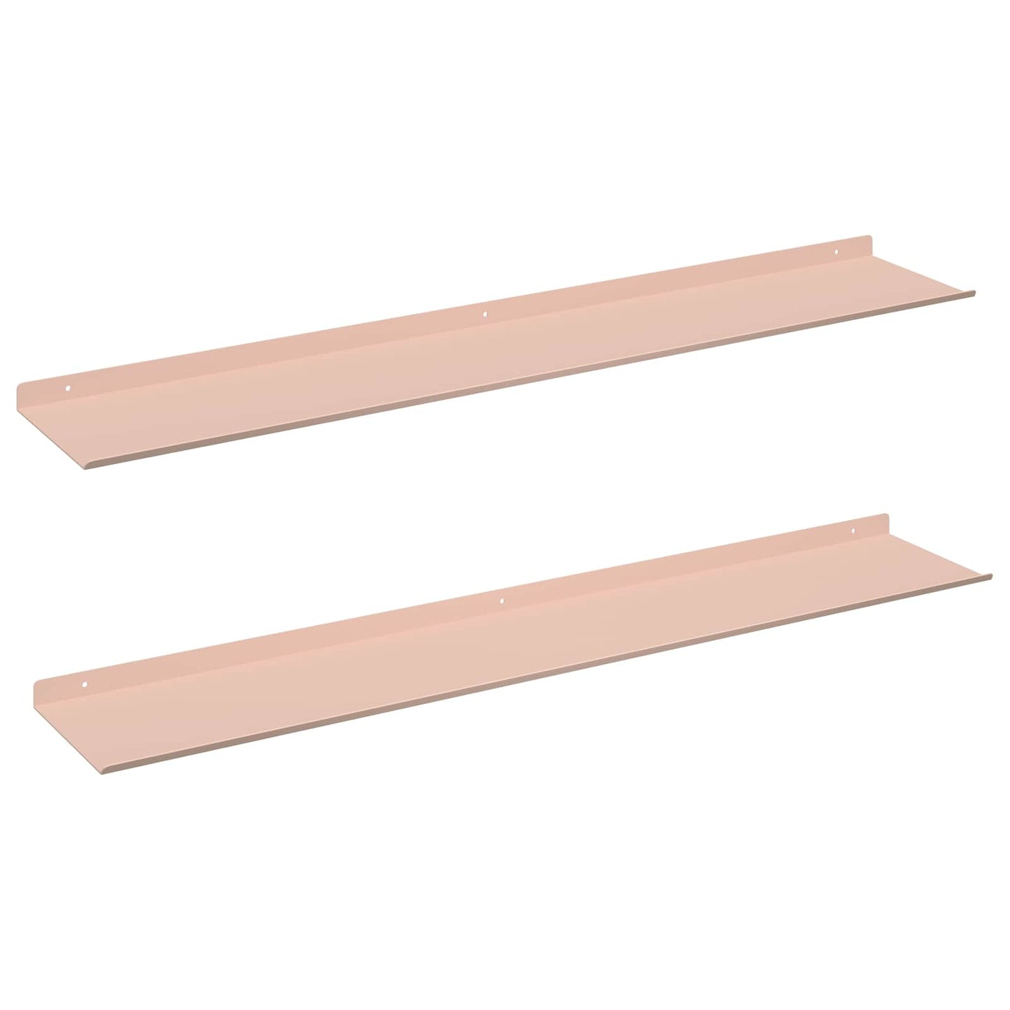 Flytende hylle Veggmontert 2 pcs Rosa 100 x 18 x 2,5 cm Stål