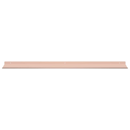 Flytende hylle Veggmontert 2 pcs Rosa 100 x 18 x 2,5 cm Stål