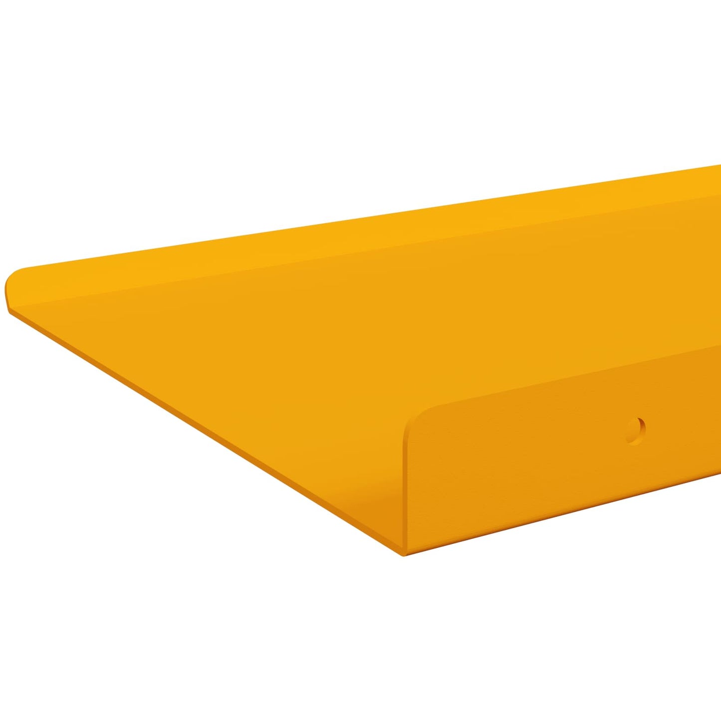 Flytende hylle 2 pcs Sennepsgul 100 x 18 x 2,5 cm Stål