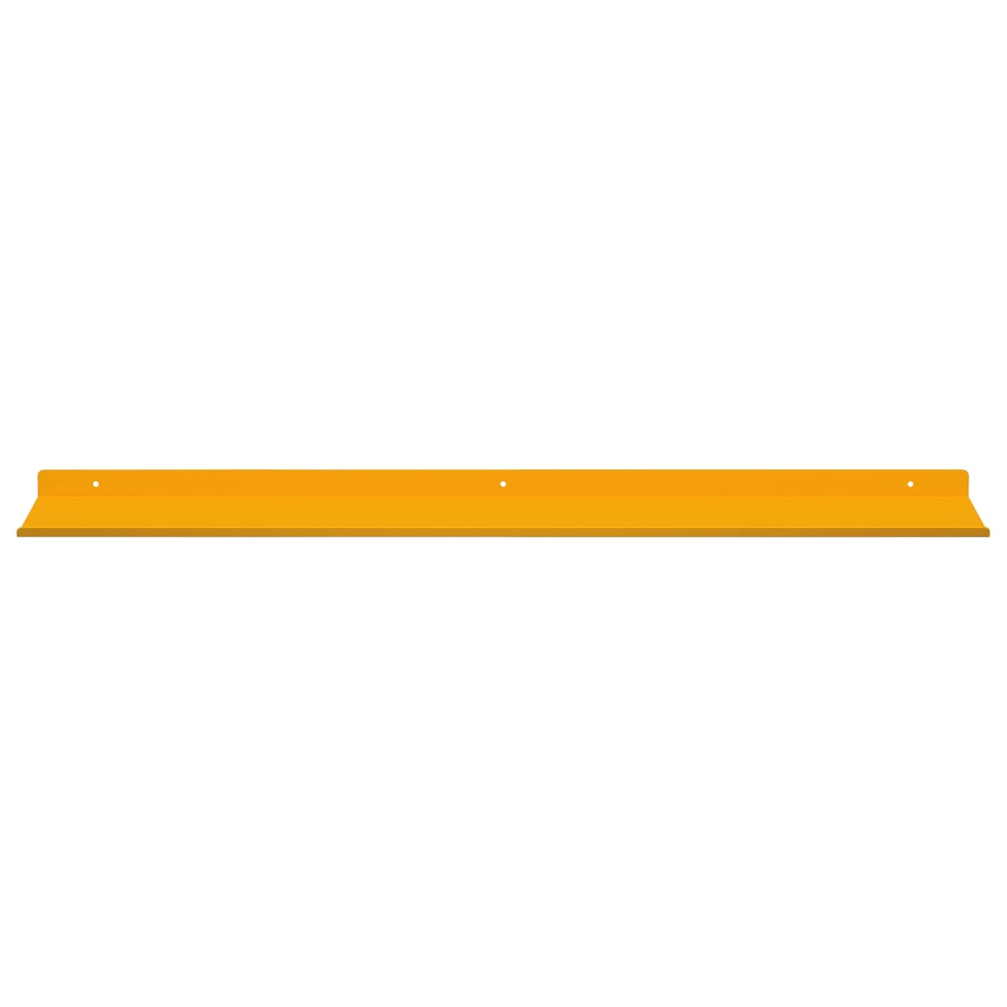 Flytende hylle 2 pcs Sennepsgul 100 x 18 x 2,5 cm Stål