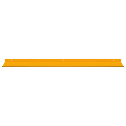 Flytende hylle 2 pcs Sennepsgul 100 x 18 x 2,5 cm Stål