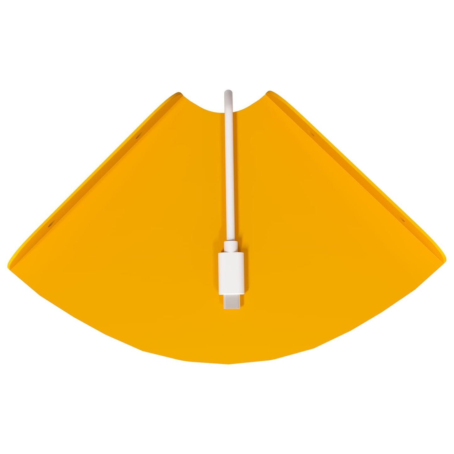 Flytende hylle med hylle 4 pcs Sennepsgul 15 x 15 x 2 cm