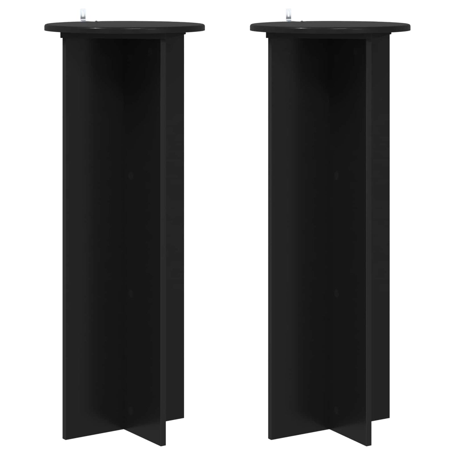 Planteholder 2 pcs Svart Ø40 x 100 cm Konstruert tre