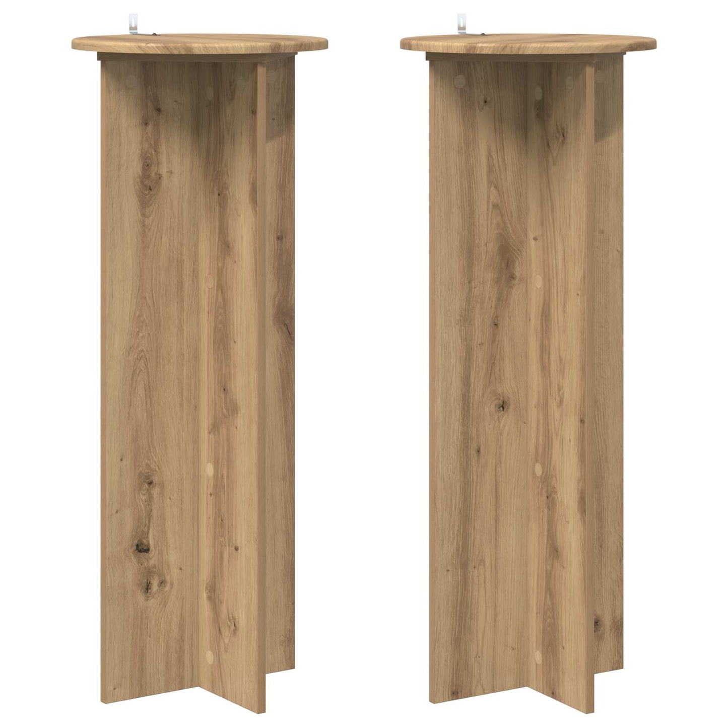 Planteholder 2 pcs Artisan eik Ø40 x 100 cm Konstruert tre